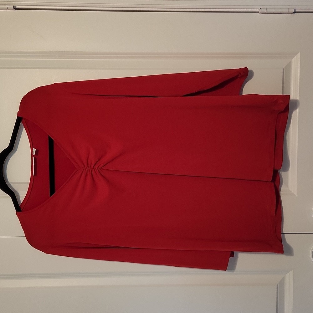 Susan Graver Red Blouse XL